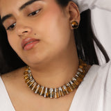 Wild Instinct – Tiger's Eye Fan Collar Necklace