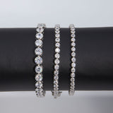 Moonlit Grace' 925 Silver Tennis Bracelet
