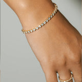 Moonlit Grace' 925 Silver Tennis Bracelet