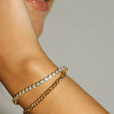 Moonlit Grace' 925 Silver Tennis Bracelet