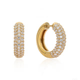 Trinity Glow '925 Silver Huggies Earrings