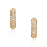 Trinity Glow '925 Silver Huggies Earrings