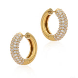 Trinity Glow '925 Silver Huggies Earrings