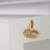 Starlit Sequence' 925 Silver Huggies Earrings