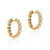 Starlit Sequence' 925 Silver Huggies Earrings