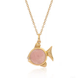 Blush Current' Natural Rose Quartz 925 Silver Necklace