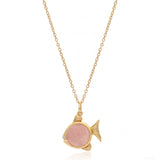 Blush Current' Natural Rose Quartz 925 Silver Necklace