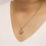 Blush Current' Natural Rose Quartz 925 Silver Necklace