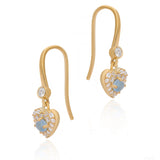 Celestial Sigh' 925 Silver Natural Aquamarine Drop Earrings