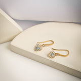 Celestial Sigh' 925 Silver Natural Aquamarine Drop Earrings