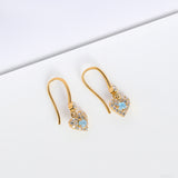 Celestial Sigh' 925 Silver Natural Aquamarine Drop Earrings
