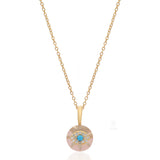 Ocean Bloom' Turquoise & Rose Quartz Silver Necklace