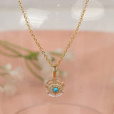 Ocean Bloom' Turquoise & Rose Quartz Silver Necklace