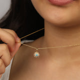 Ocean Bloom' Turquoise & Rose Quartz Silver Necklace
