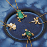 Wings of Dawn Dragonfly Silver Necklace