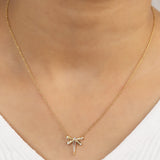Wings of Dawn Dragonfly Silver Necklace