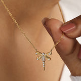 Wings of Dawn Dragonfly Silver Necklace