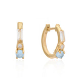 Ocean Whisper Natural Aquamarine Silver Earrings