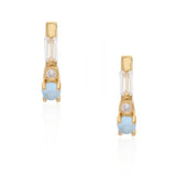 Ocean Whisper Natural Aquamarine Silver Earrings