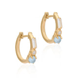 Ocean Whisper Natural Aquamarine Silver Earrings
