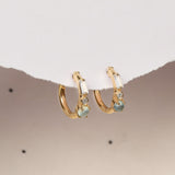 Ocean Whisper Natural Aquamarine Silver Earrings