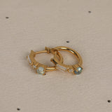 Ocean Whisper Natural Aquamarine Silver Earrings