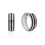 Night Gloss Silver Earrings