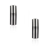 Night Gloss Silver Earrings