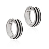 Night Gloss Silver Earrings