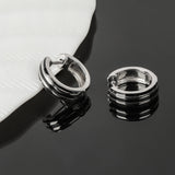 Night Gloss Silver Earrings