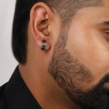 Night Gloss Silver Earrings