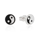 Yin Yang  Silver Silver Earrings