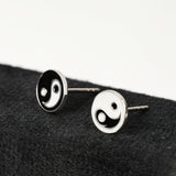 Yin Yang  Silver Silver Earrings