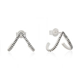 Lunar Glint Silver Silver Earrings