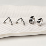 Lunar Glint Silver Silver Earrings