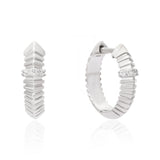 Lunar Crest Silver Huggies