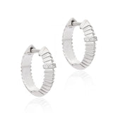 Lunar Crest Silver Huggies