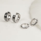 Lunar Crest Silver Huggies