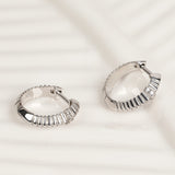 Lunar Crest Silver Huggies