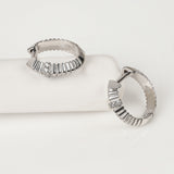Lunar Crest Silver Huggies