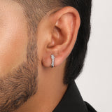 Lunar Crest Silver Huggies