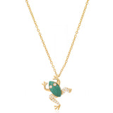 Forest Echo Green Malachite Silver Necklace