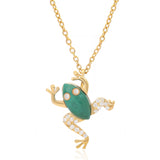 Forest Echo Green Malachite Silver Necklace