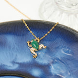 Forest Echo Green Malachite Silver Necklace