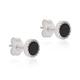 Noir Pulse Black Onyx Silver Earrings