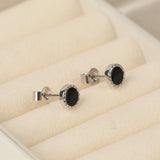 Noir Pulse Black Onyx Silver Earrings