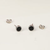 Noir Pulse Black Onyx Silver Earrings