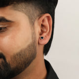Noir Pulse Black Onyx Silver Earrings