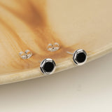 Shadow Gleam Black Onyx Silver Earrings