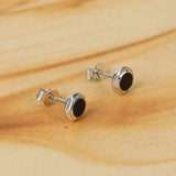 Shadow Gleam Black Onyx Silver Earrings